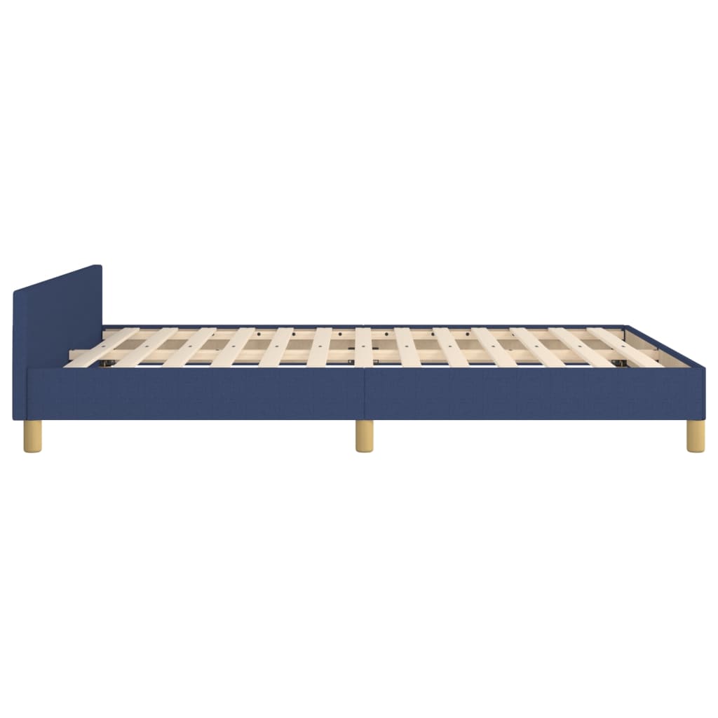 Okvir za krevet bez madraca plavi 140 x 200 cm od tkanine