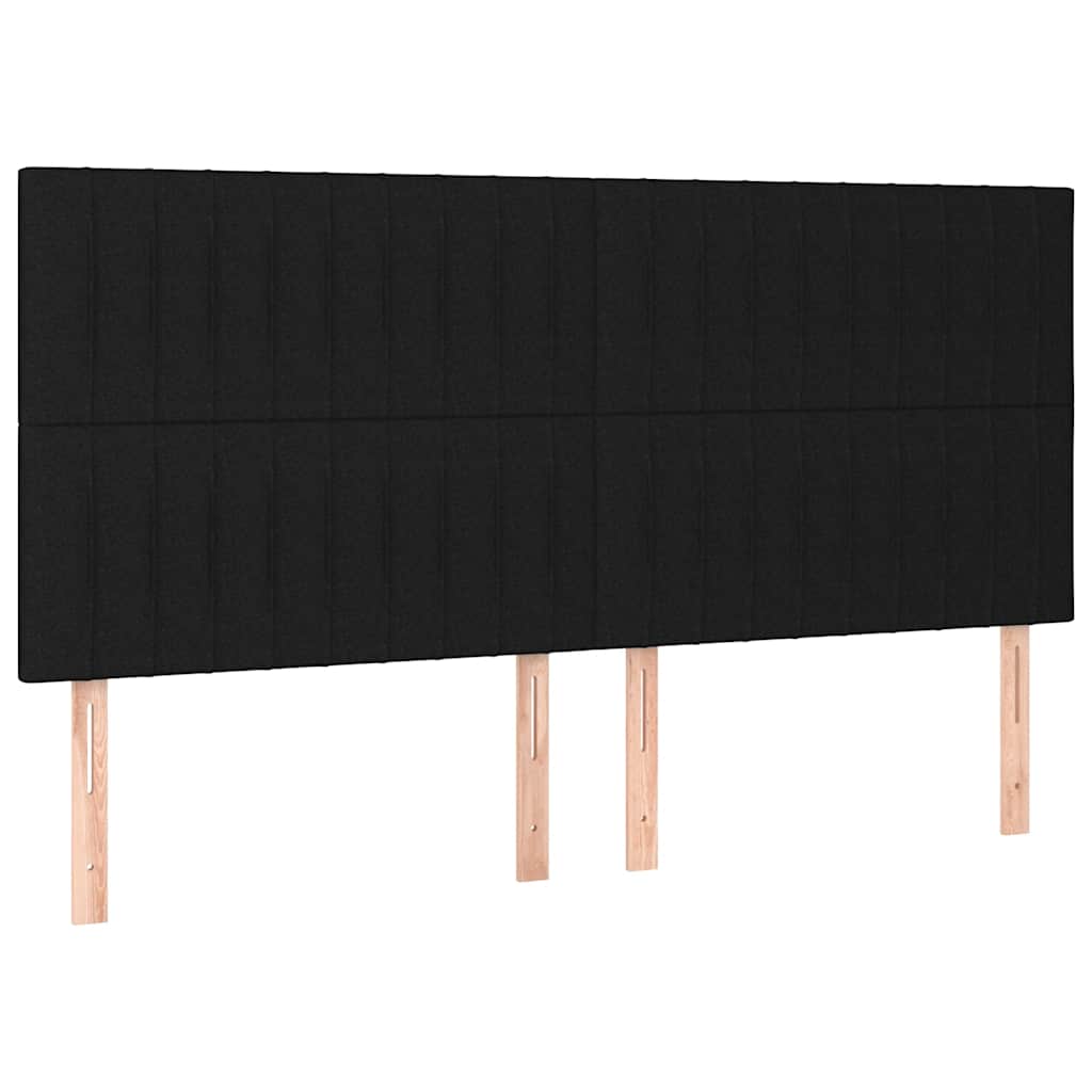 Okvir za krevet bez madraca crni 160x200 cm od tkanine