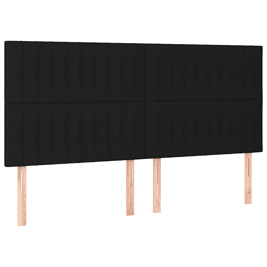 Okvir kreveta bez madraca crni 180x200 cm od tkanine