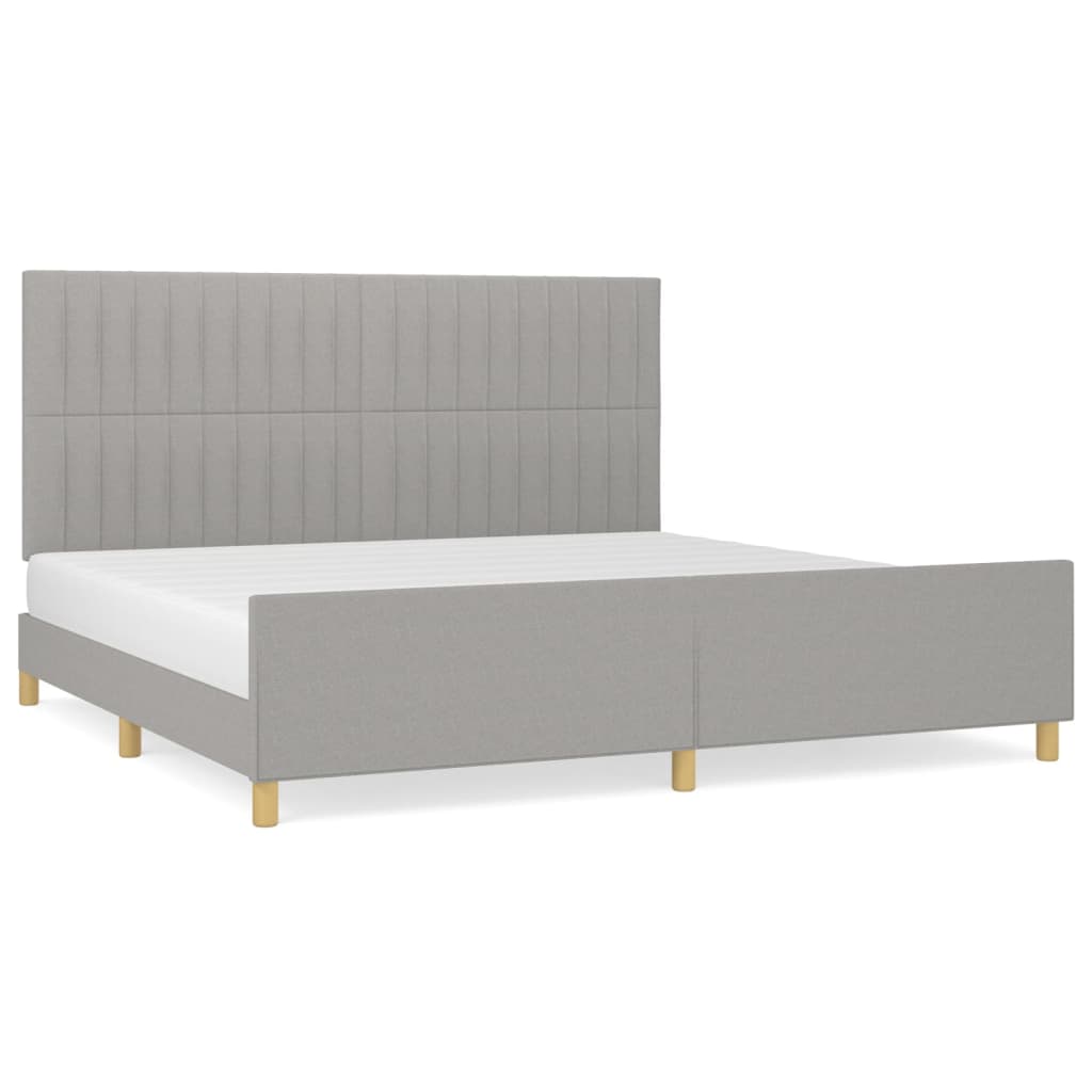 Okvir za krevet bez madraca svjetlosivi 200 x 200 cm od tkanine