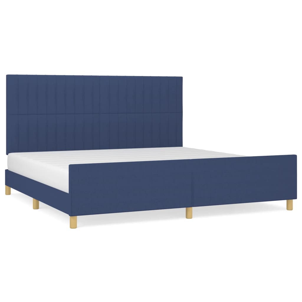Okvir za krevet bez madraca plavi 200x200 cm od tkanine