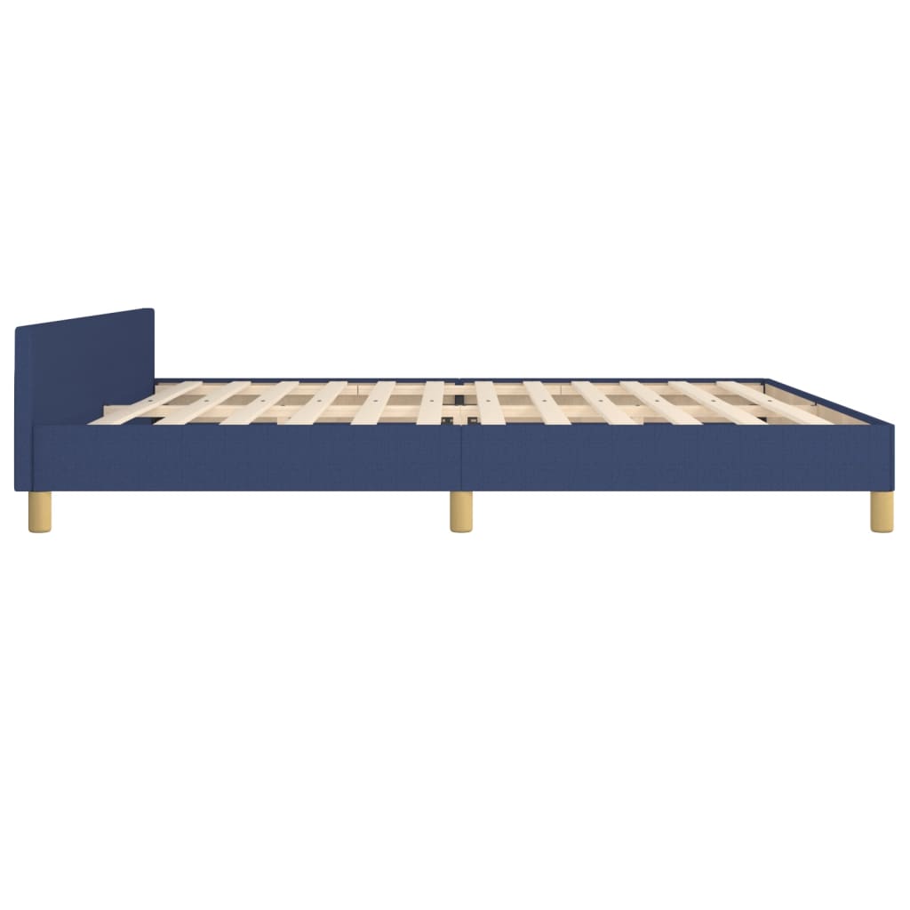 Okvir za krevet bez madraca plavi 200x200 cm od tkanine