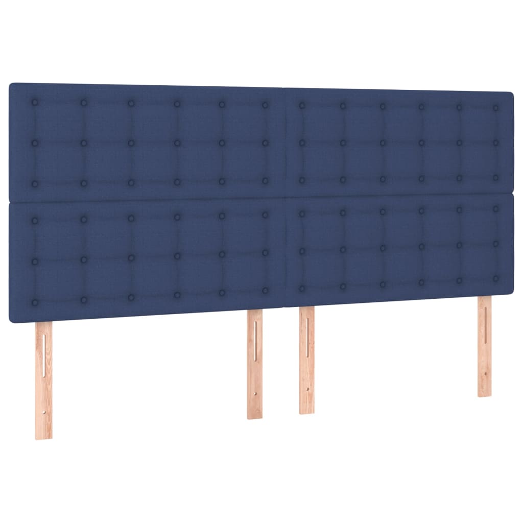 Okvir za krevet bez madraca plavi 160x200 cm od tkanine