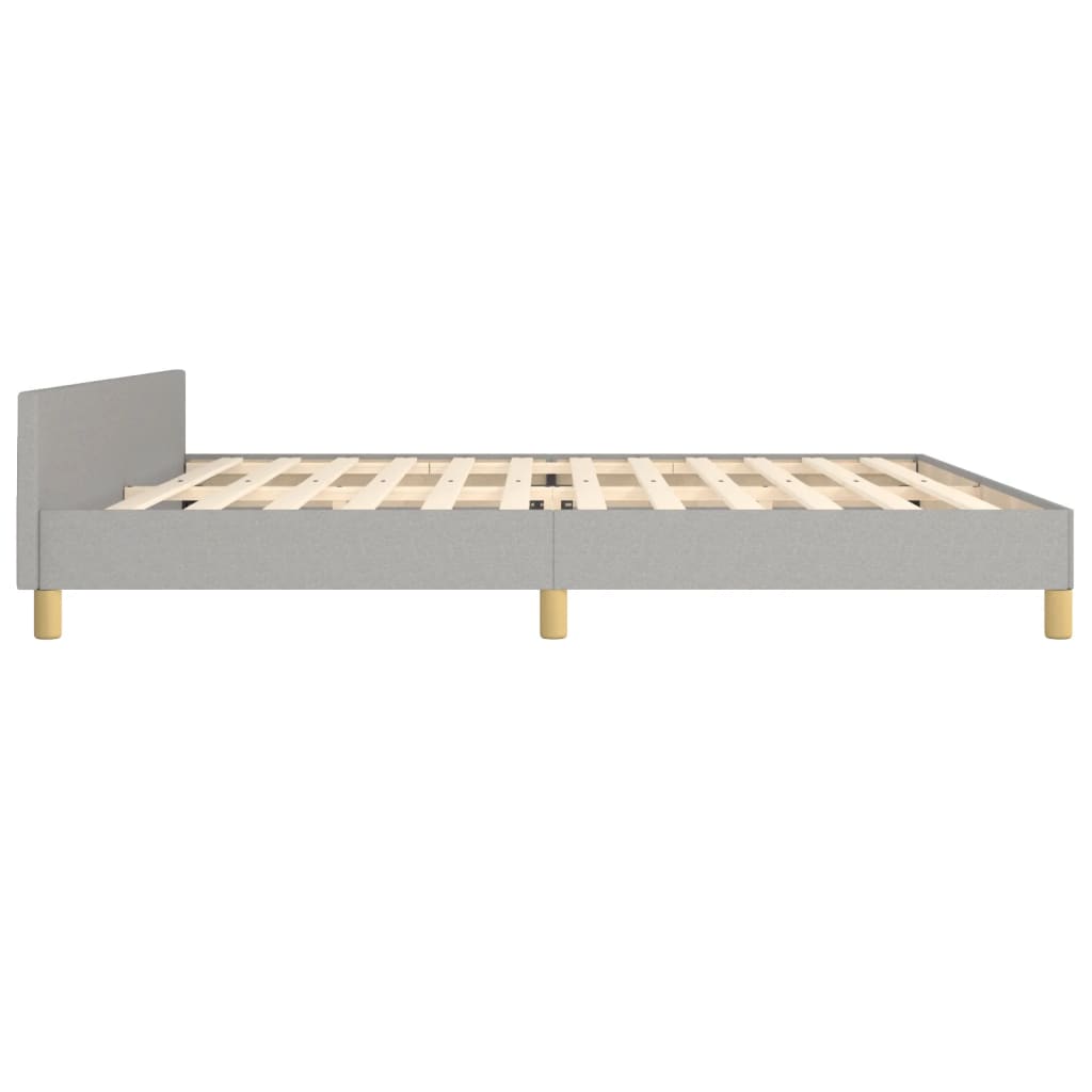 Okvir za krevet bez madraca svjetlosivi 200 x 200 cm od tkanine