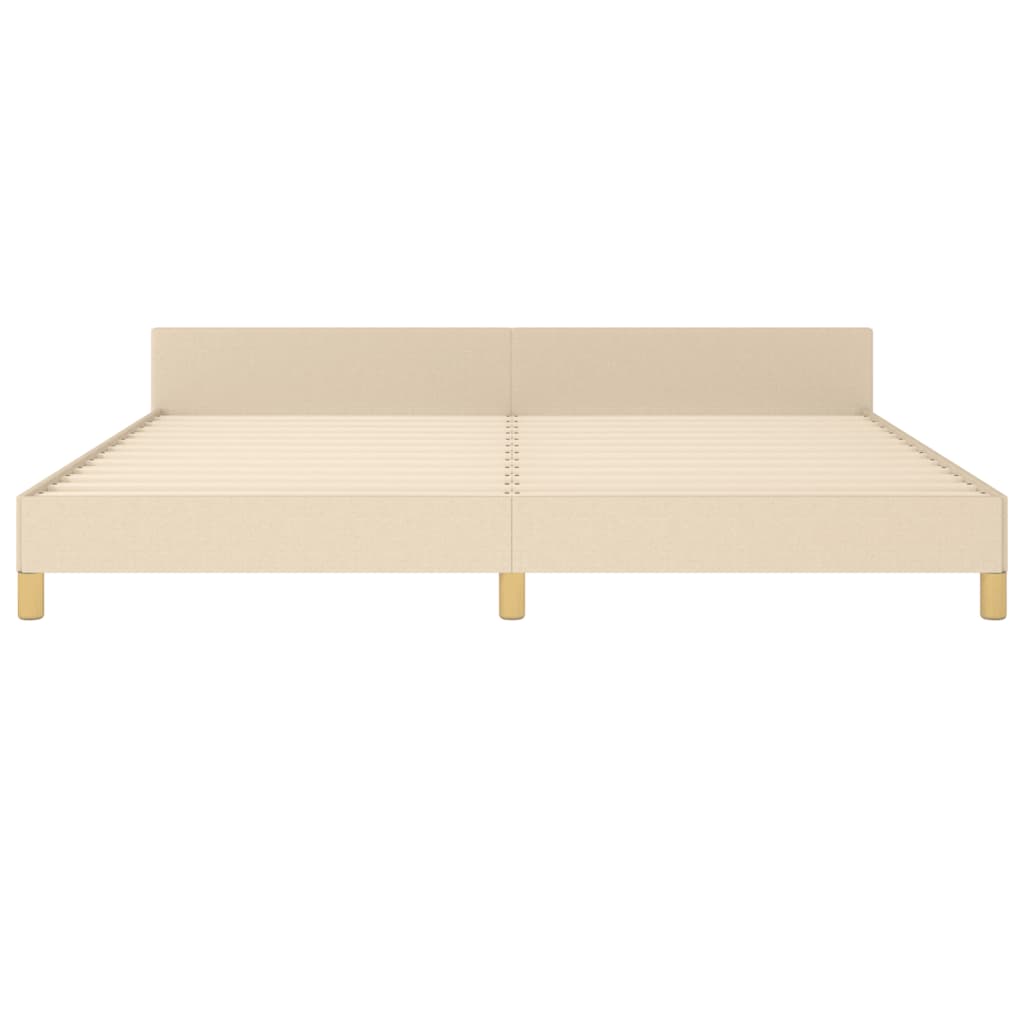 Okvir za krevet bez madraca krem 200x200 cm od tkanine
