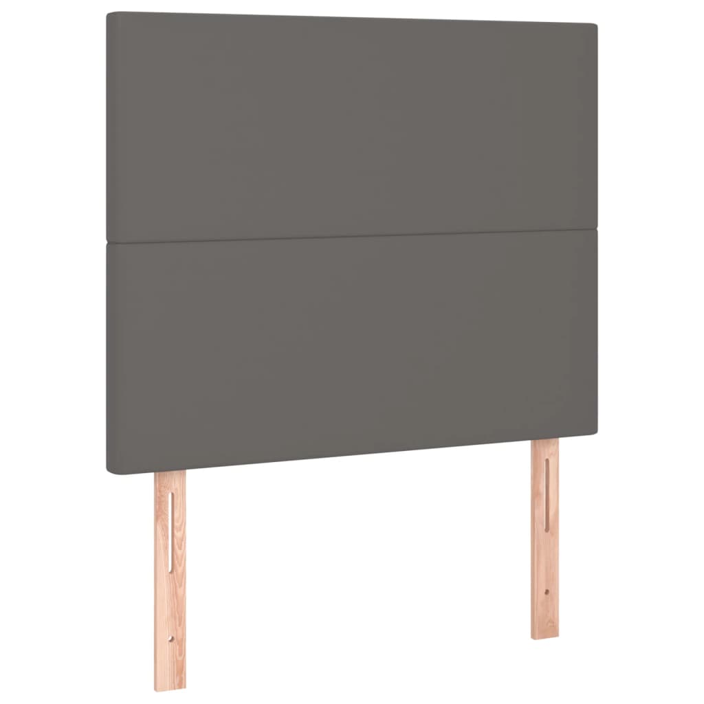 Okvir za krevet s uzglavljem sivi 100x200 cm od umjetne kože