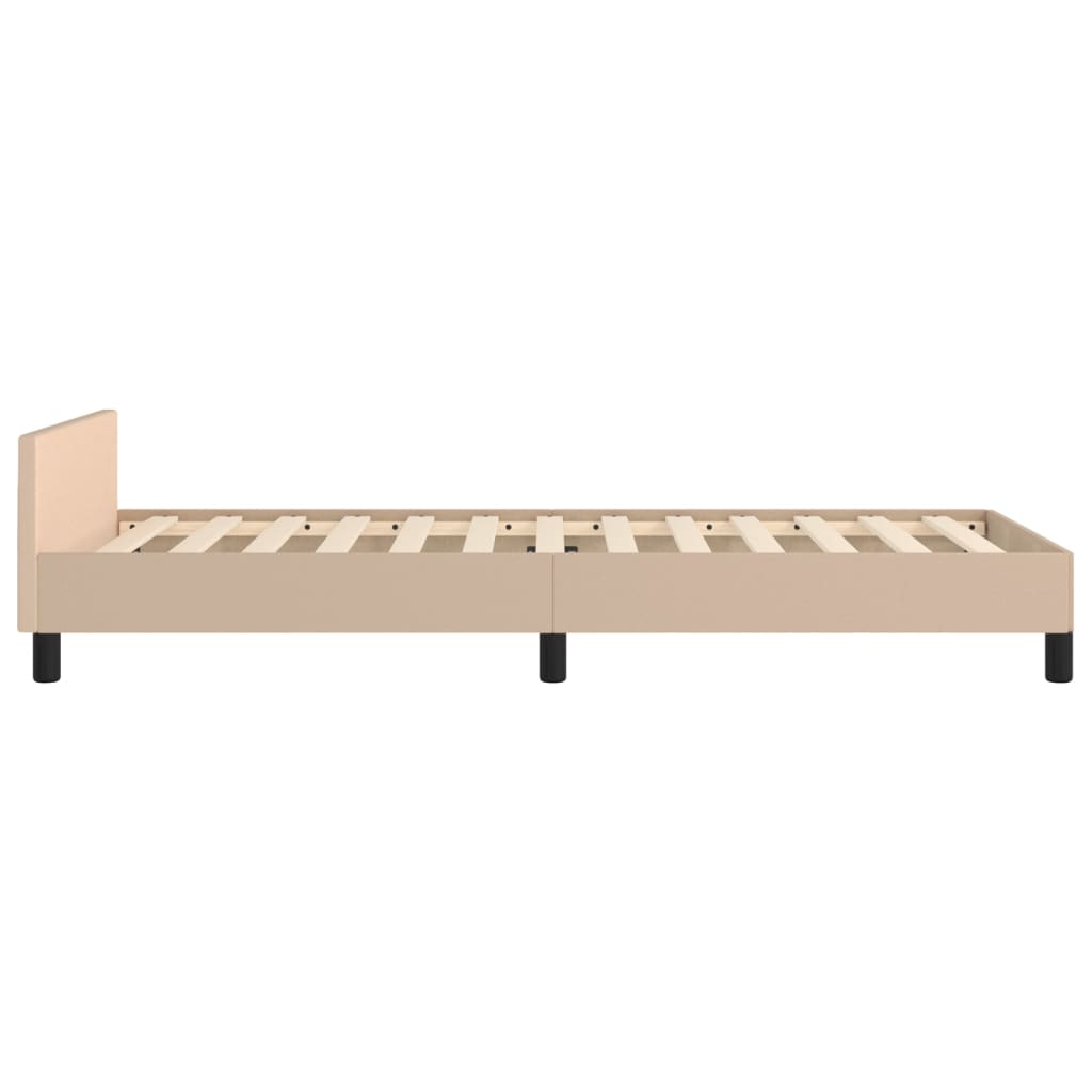 Okvir za krevet boja cappuccina 100x200 cm umjetna koža
