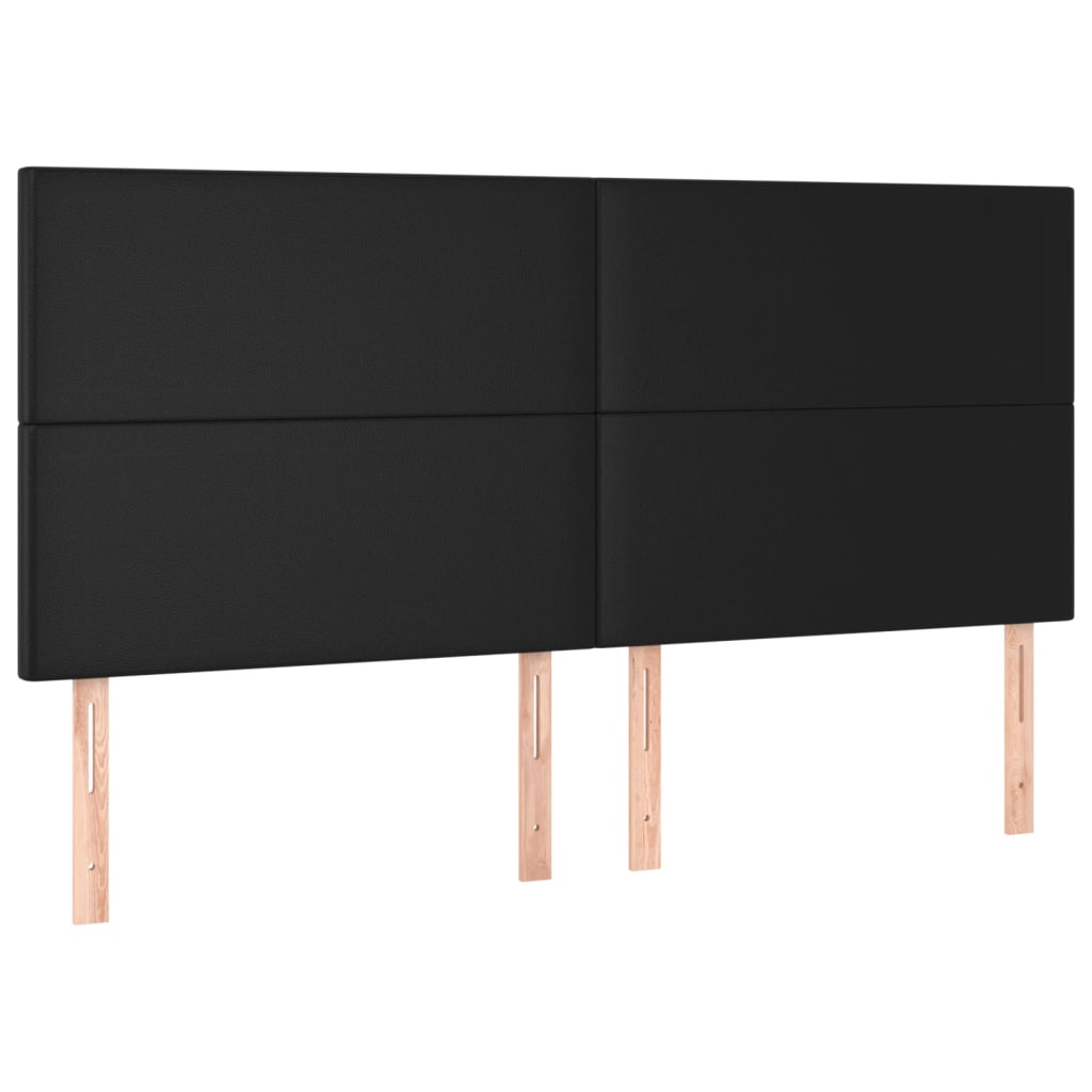 Okvir za krevet s uzglavljem crni 180x200 cm od umjetne kože