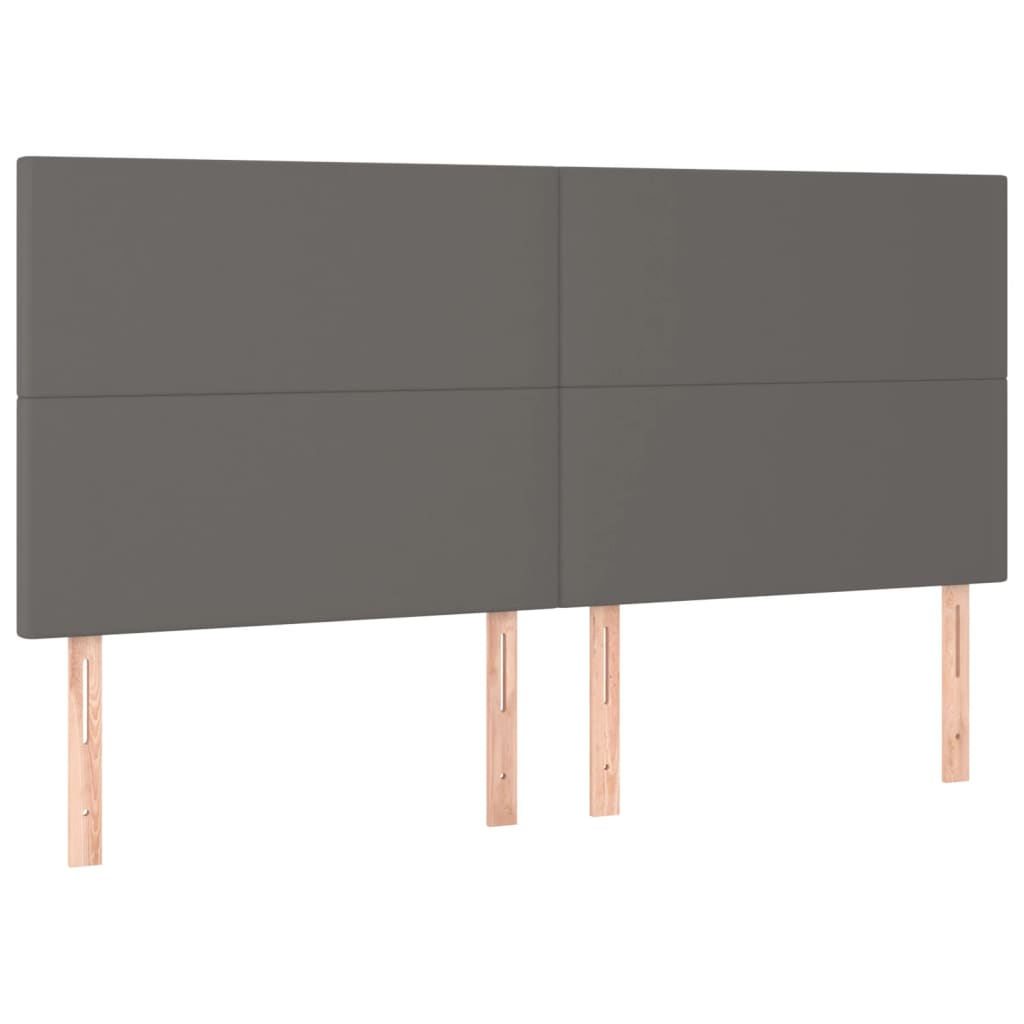 Okvir za krevet s uzglavljem sivi 180x200 cm od umjetne kože