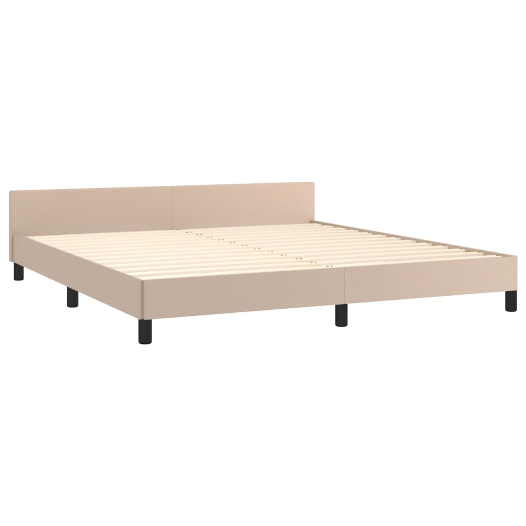 Okvir za krevet s uzglavljem cappuccina 180x200 cm umjetne koža