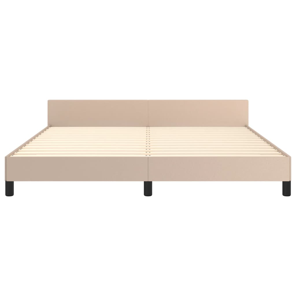 Okvir za krevet s uzglavljem cappuccina 180x200 cm umjetne koža