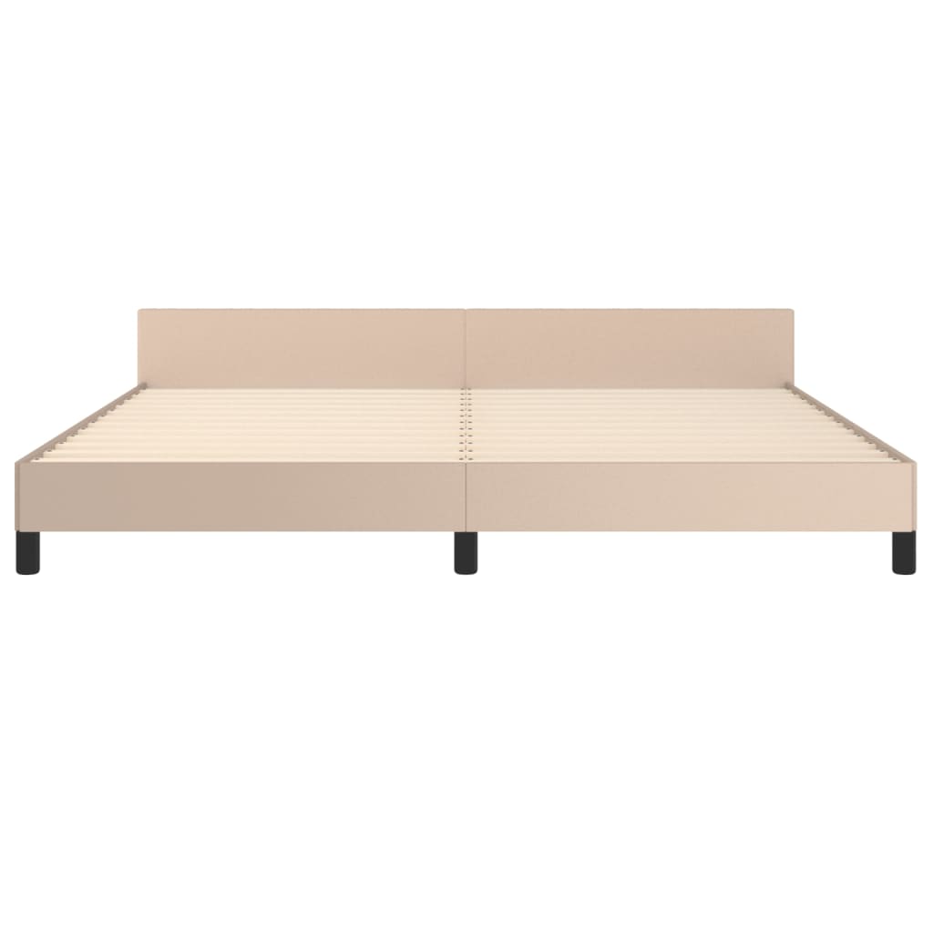 Okvir za krevet s uzglavljem cappuccina 200x200 cm umjetna koža