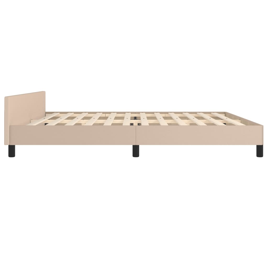Okvir za krevet s uzglavljem cappuccina 200x200 cm umjetna koža