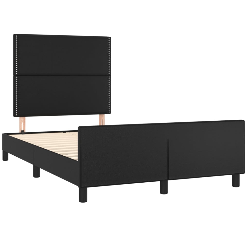 Okvir za krevet s uzglavljem crni 120 x 200 cm od umjetne kože