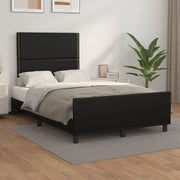 Okvir za krevet s uzglavljem crni 120 x 200 cm od umjetne kože
