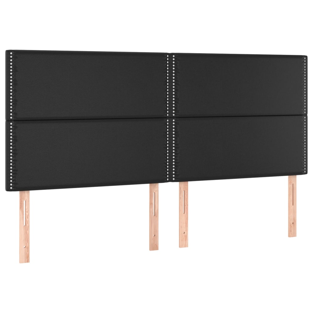 Okvir za krevet s uzglavljem crni 180x200 cm od umjetne kože