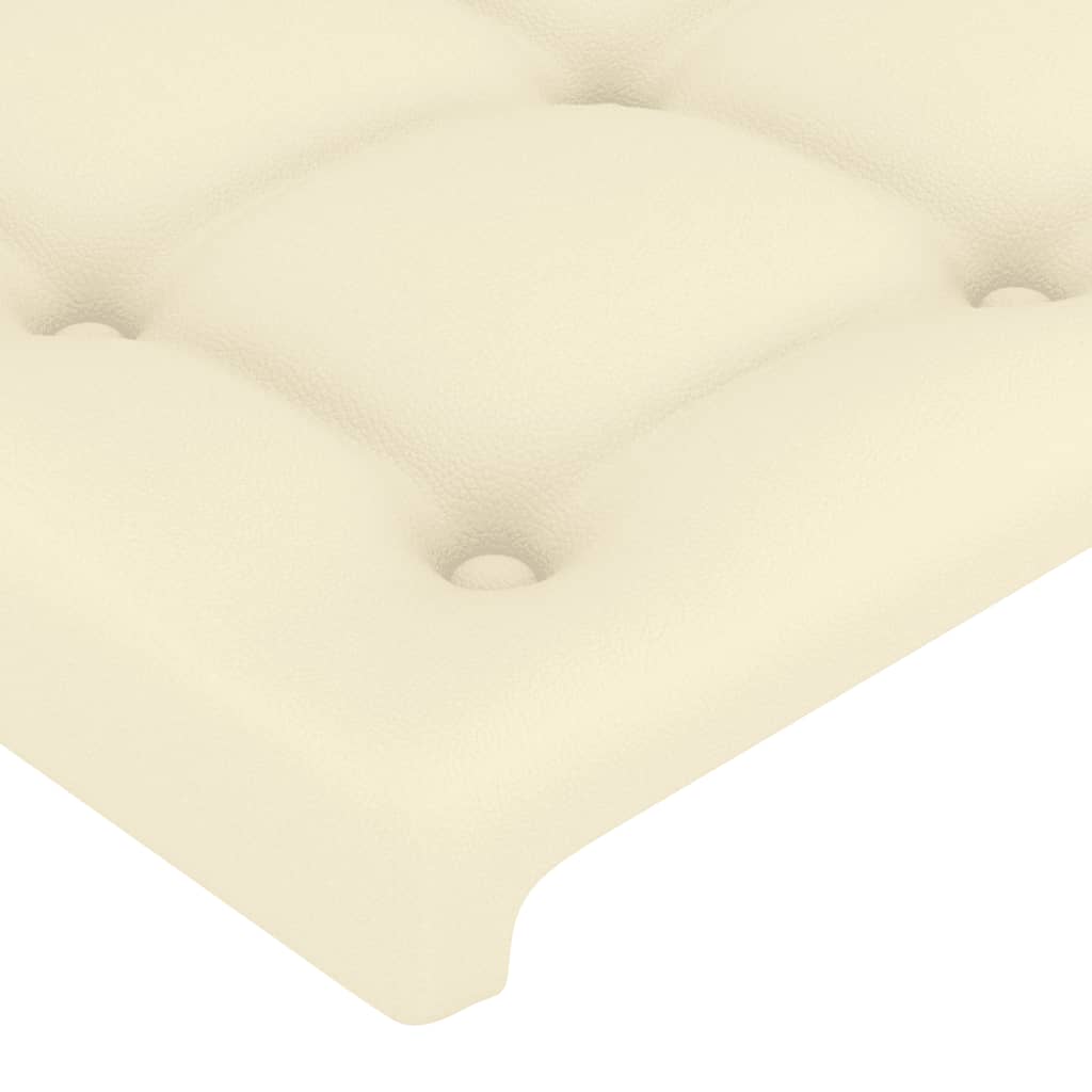 Okvir za krevet s uzglavljem krem 80 x 200 cm od umjetne kože
