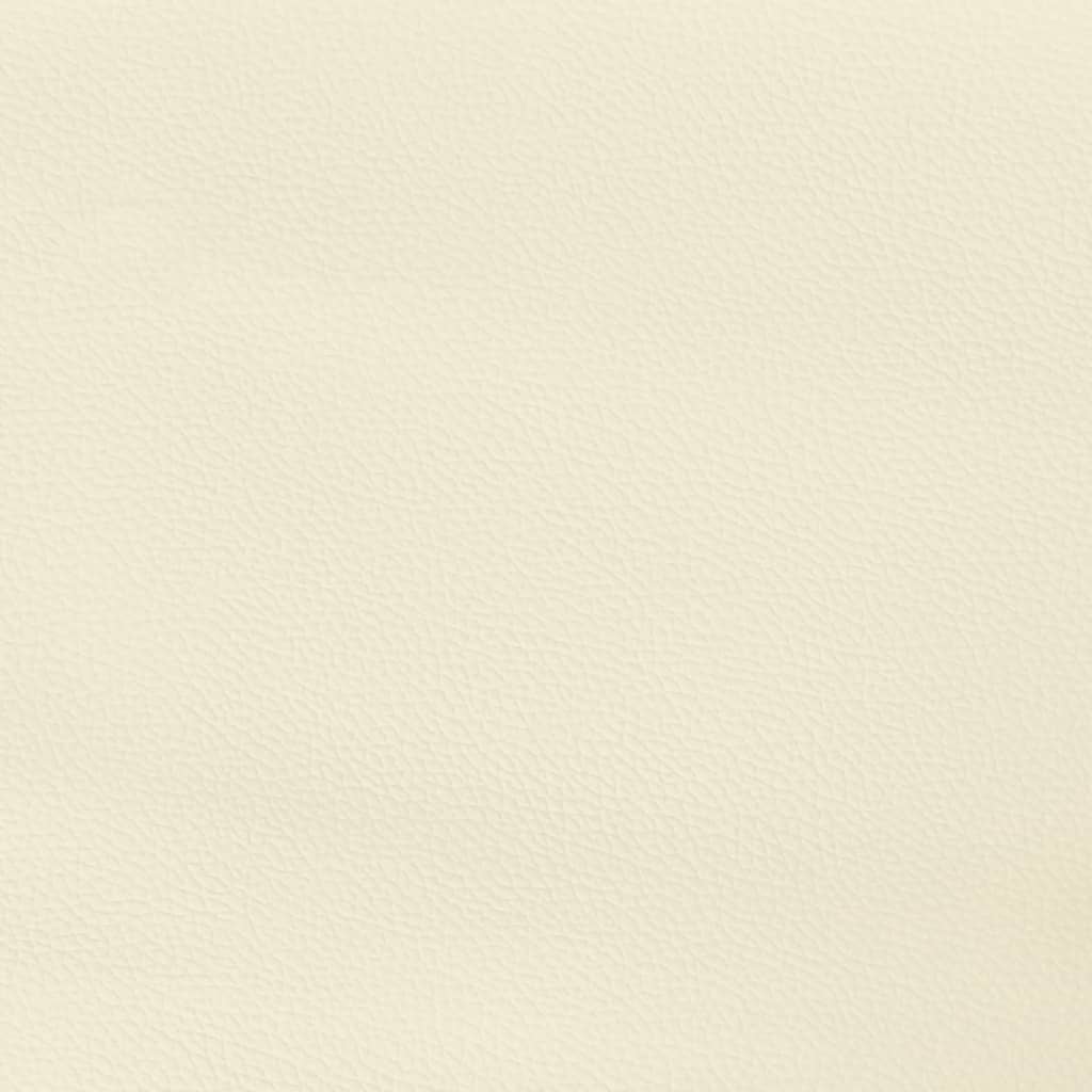 Okvir za krevet s uzglavljem krem 90x200 cm od umjetne kože