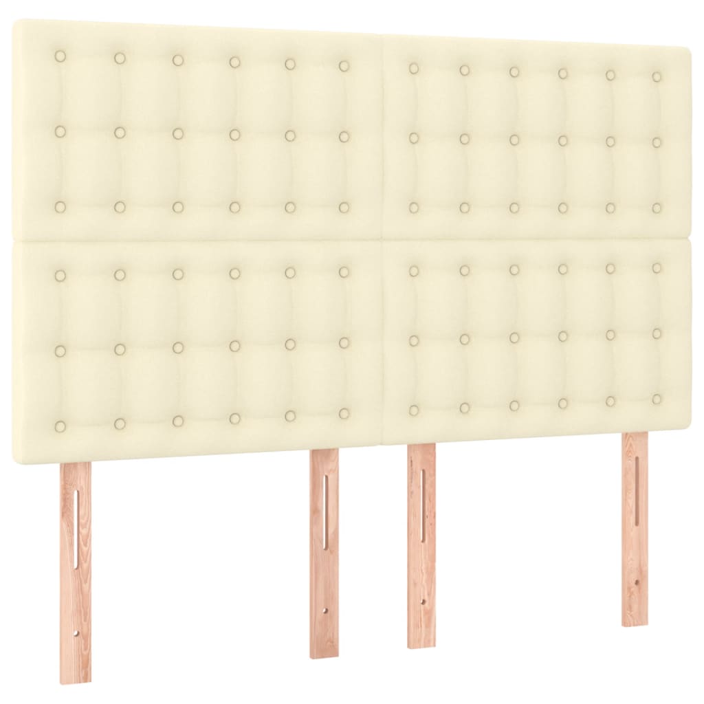 Okvir za krevet s uzglavljem krem 140x190 cm od umjetne kože