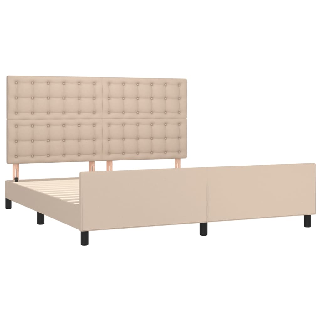 Okvir za krevet s uzglavljem cappuccina 180x200 cm umjetne koža