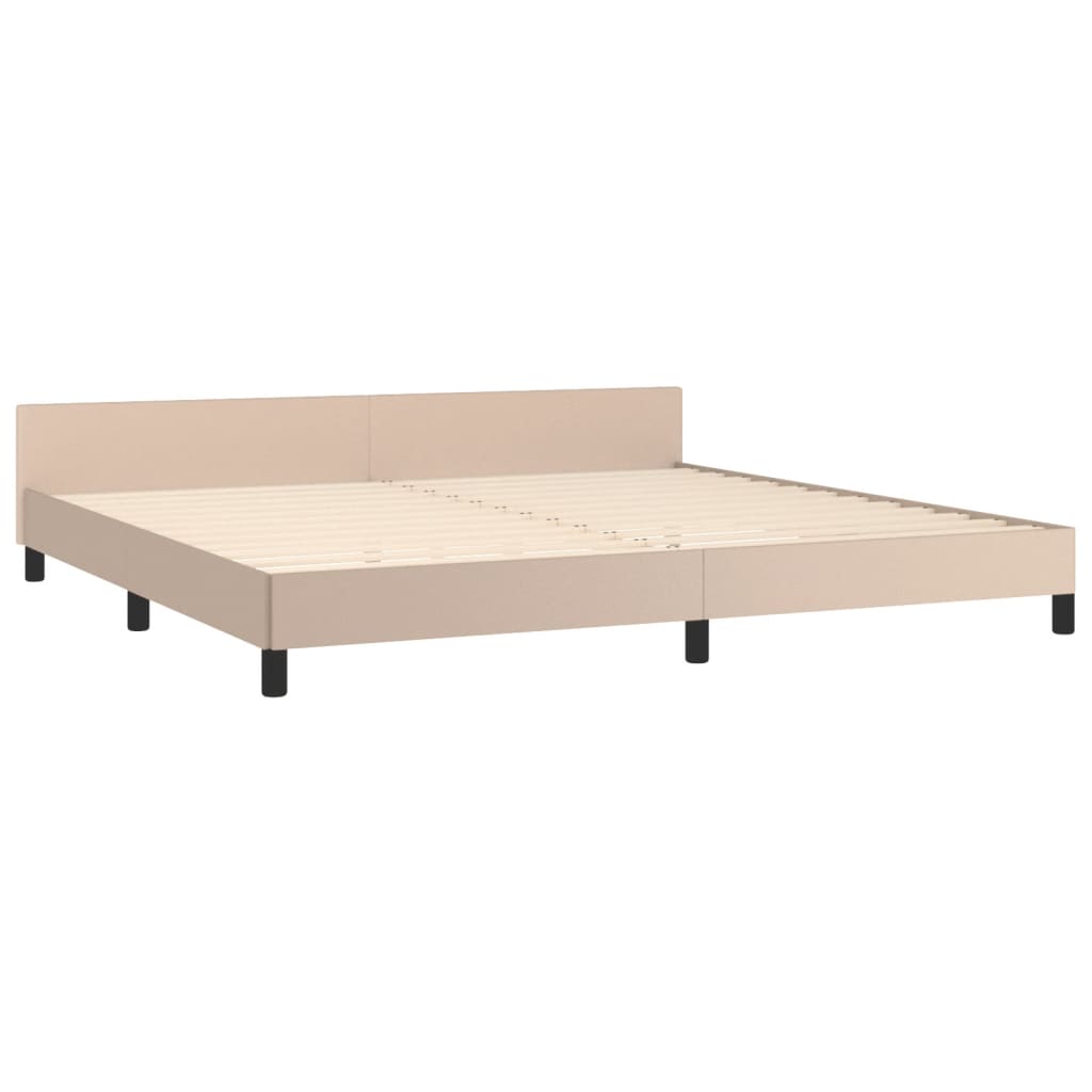Okvir za krevet s uzglavljem cappuccina 200x200 cm umjetna koža