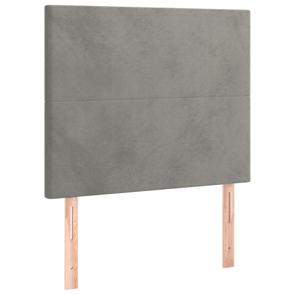 Okvir za krevet bez madraca svjetlosivi 80x200 cm baršunasti