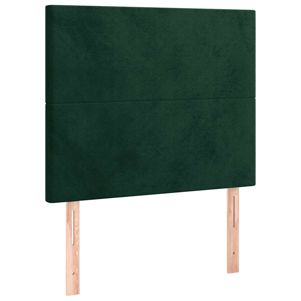 Okvir za krevet bez madraca tamnozeleni 80 x 200 cm baršunasti
