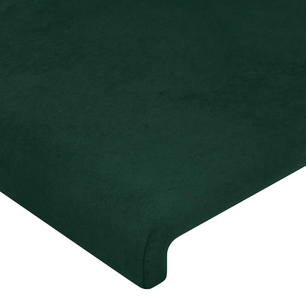 Okvir za krevet bez madraca tamnozeleni 80 x 200 cm baršunasti