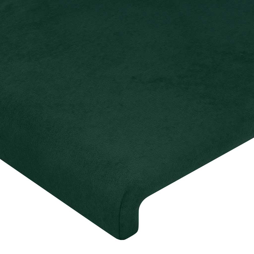 Okvir za krevet bez madraca tamnozeleni 90x190 cm baršunasti
