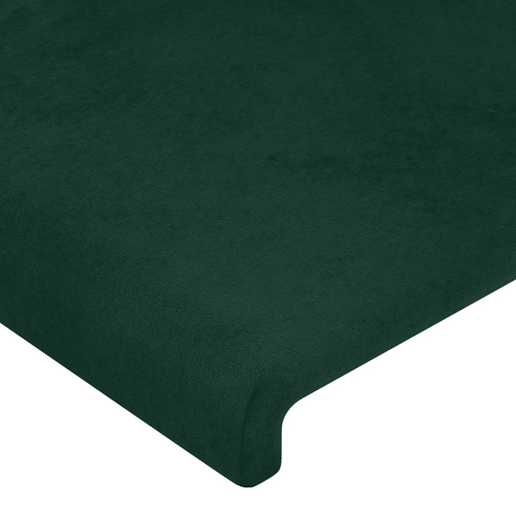 Okvir za krevet bez madraca tamnozeleni 140x200 cm baršunasti