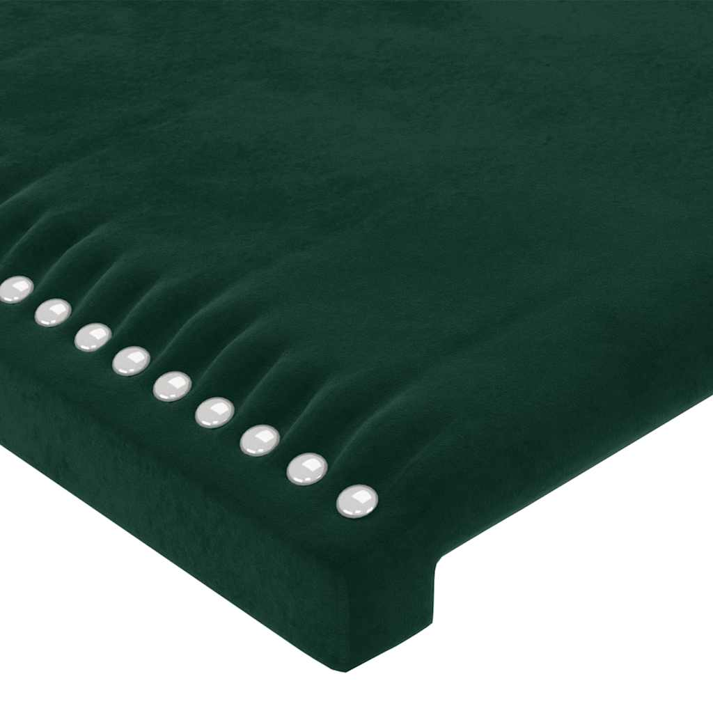 Okvir za krevet bez madraca tamnozeleni 200x200 cm baršunasti