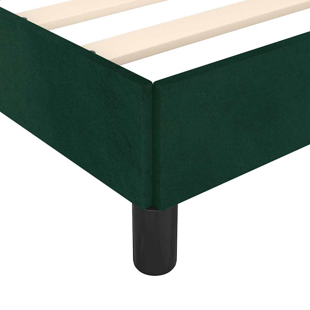 Okvir za krevet bez madraca tamnozeleni 80 x 200 cm baršunasti