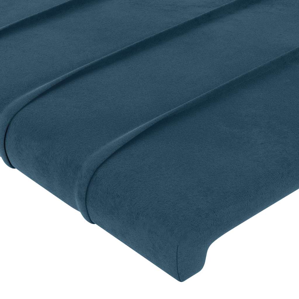 Okvir kreveta bez madraca tamnoplavi 140 x 200 cm baršunasti