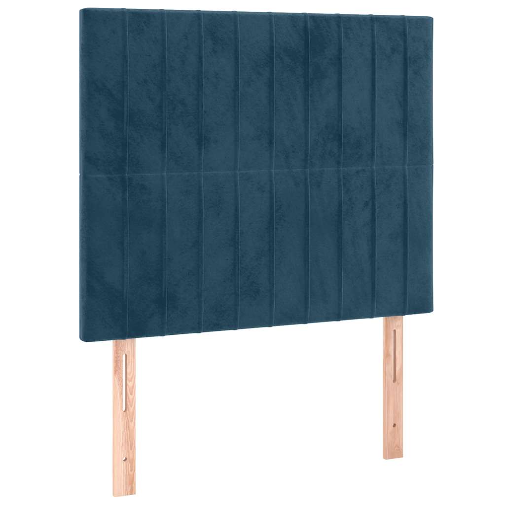 Okvir za krevet bez madraca tamnoplavi 90x190 cm baršunasti