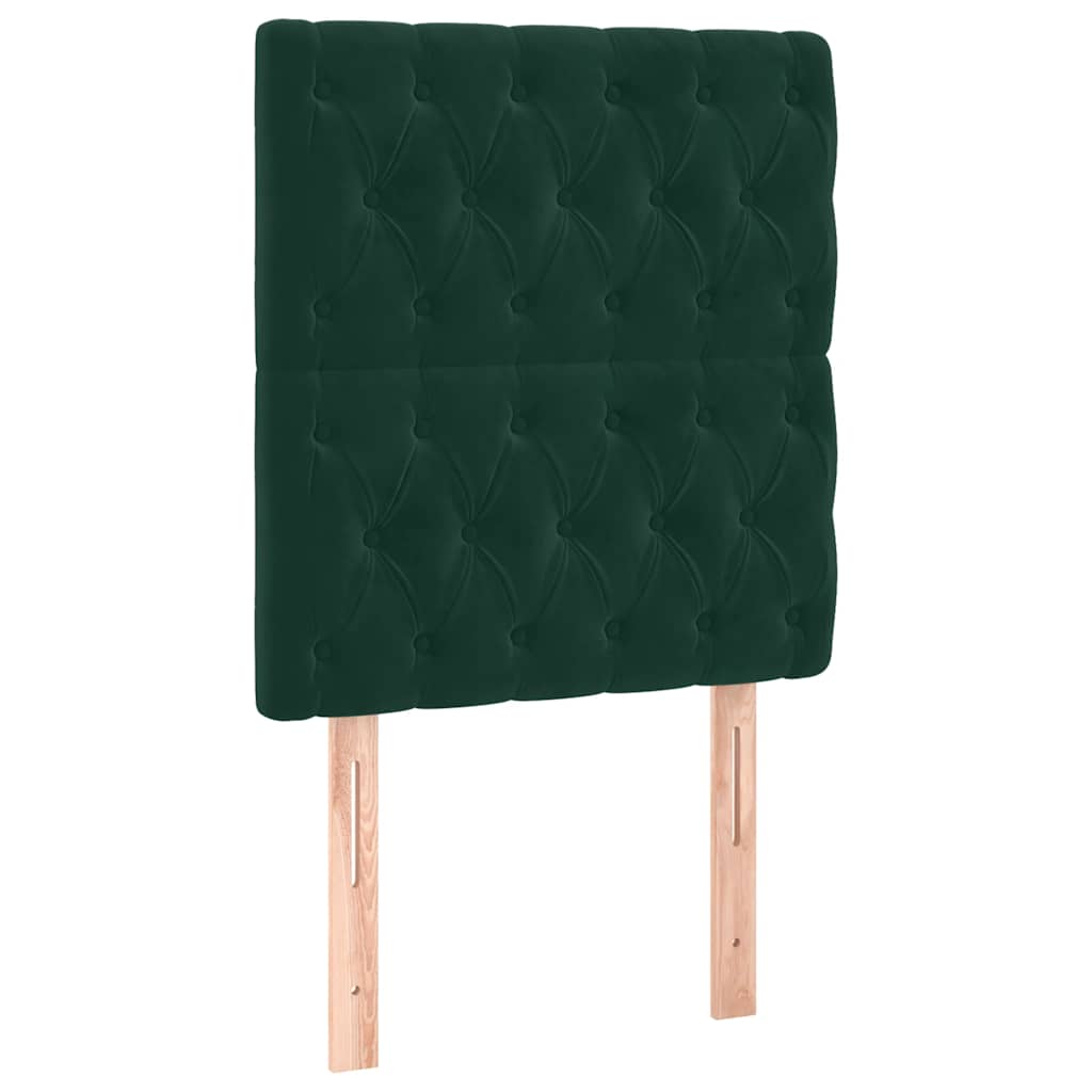 Okvir za krevet bez madraca tamnozeleni 80 x 200 cm baršunasti