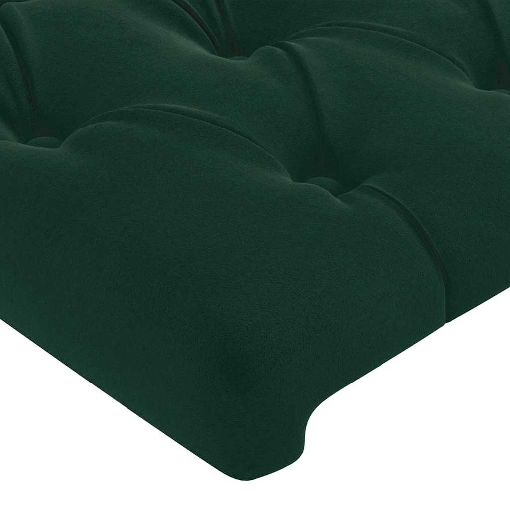 Okvir za krevet bez madraca tamnozeleni 100x200 cm baršunasti