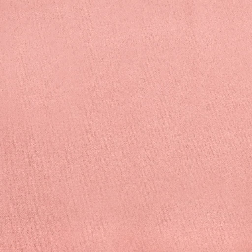 Okvir za krevet s uzglavljem ružičasti 100x200 cm baršunasti