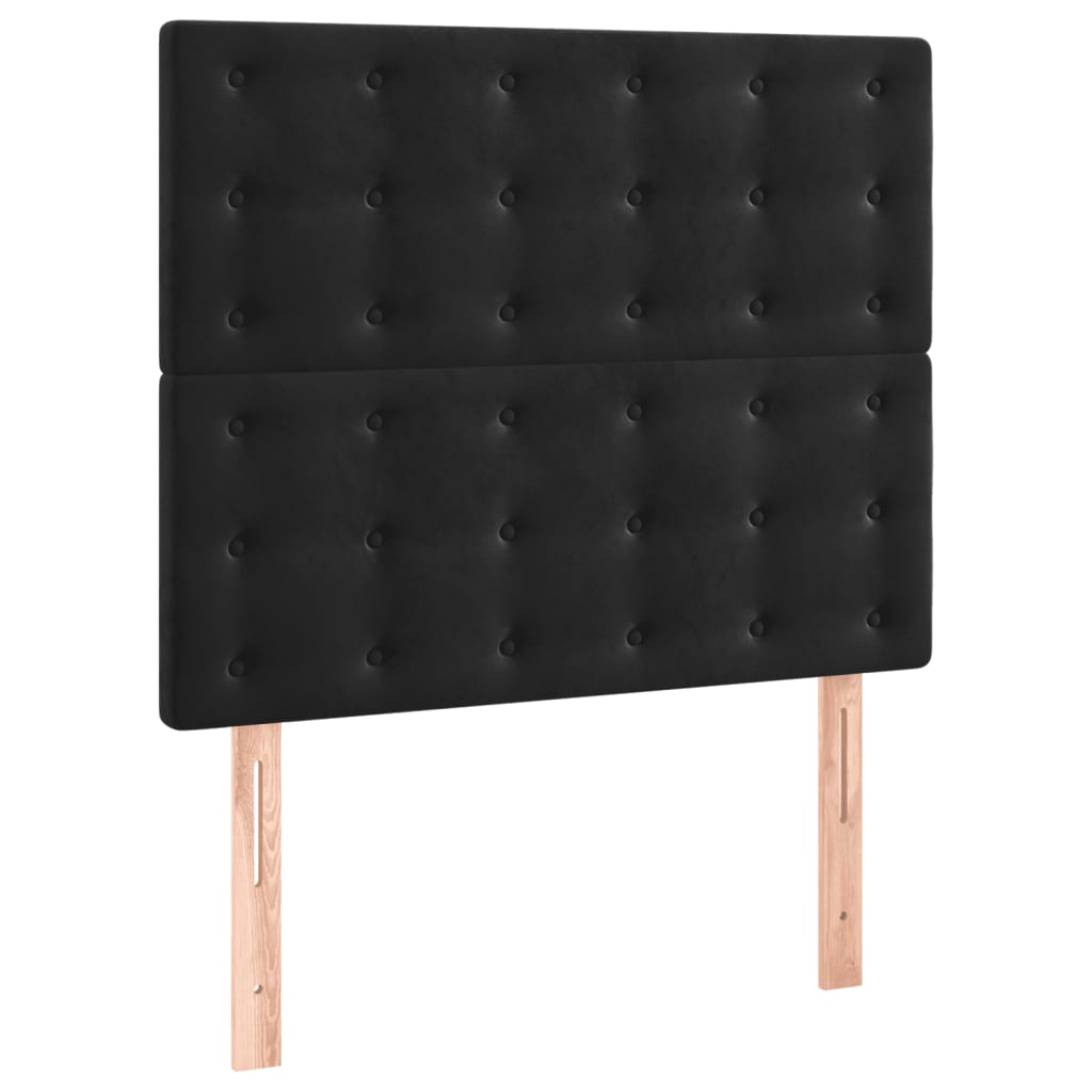 Okvir za krevet bez madraca crni 100x200 cm baršunasti