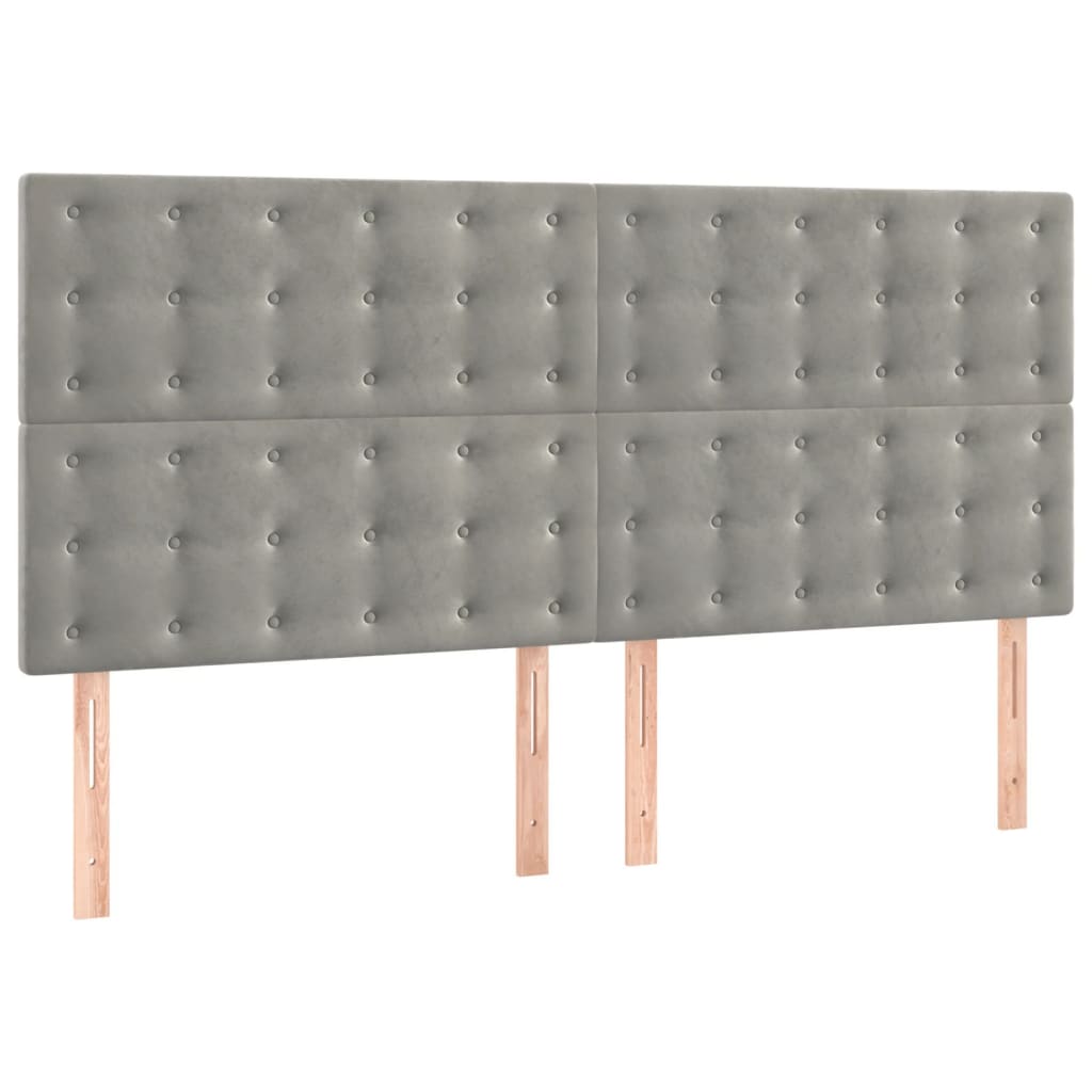 Okvir za krevet bez madraca svjetlosivi 140x200 cm baršunasti