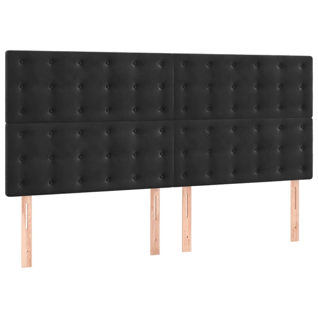 Okvir za krevet bez madraca crni 140x200 cm baršunasti