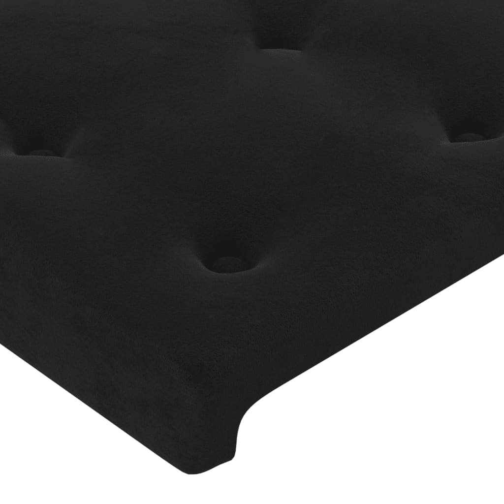 Okvir za krevet bez madraca crni 200x200 cm baršunasti