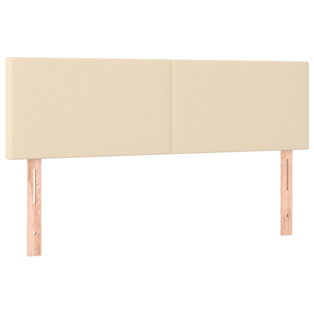 Krevet s oprugama i madracem krem 140 x 190 cm od tkanine