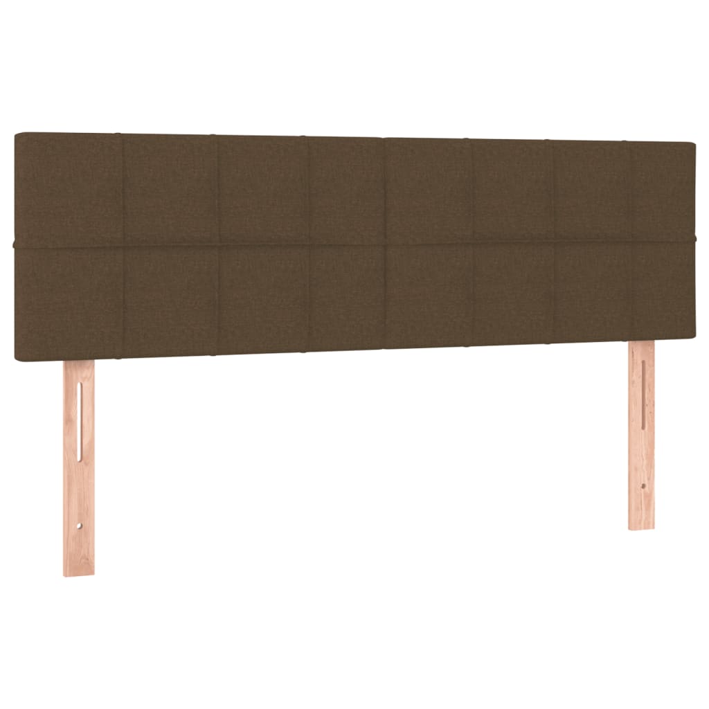 Krevet s oprugama i madracem tamnosmeđi 140x200 cm tkanina