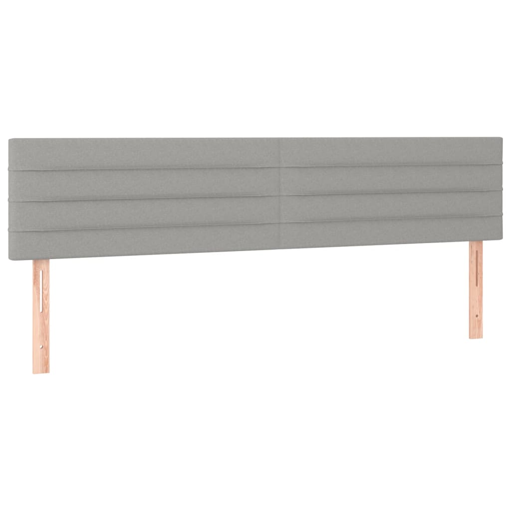 Krevet s oprugama i madracem svjetlosivi 200 x 200cm od tkanine