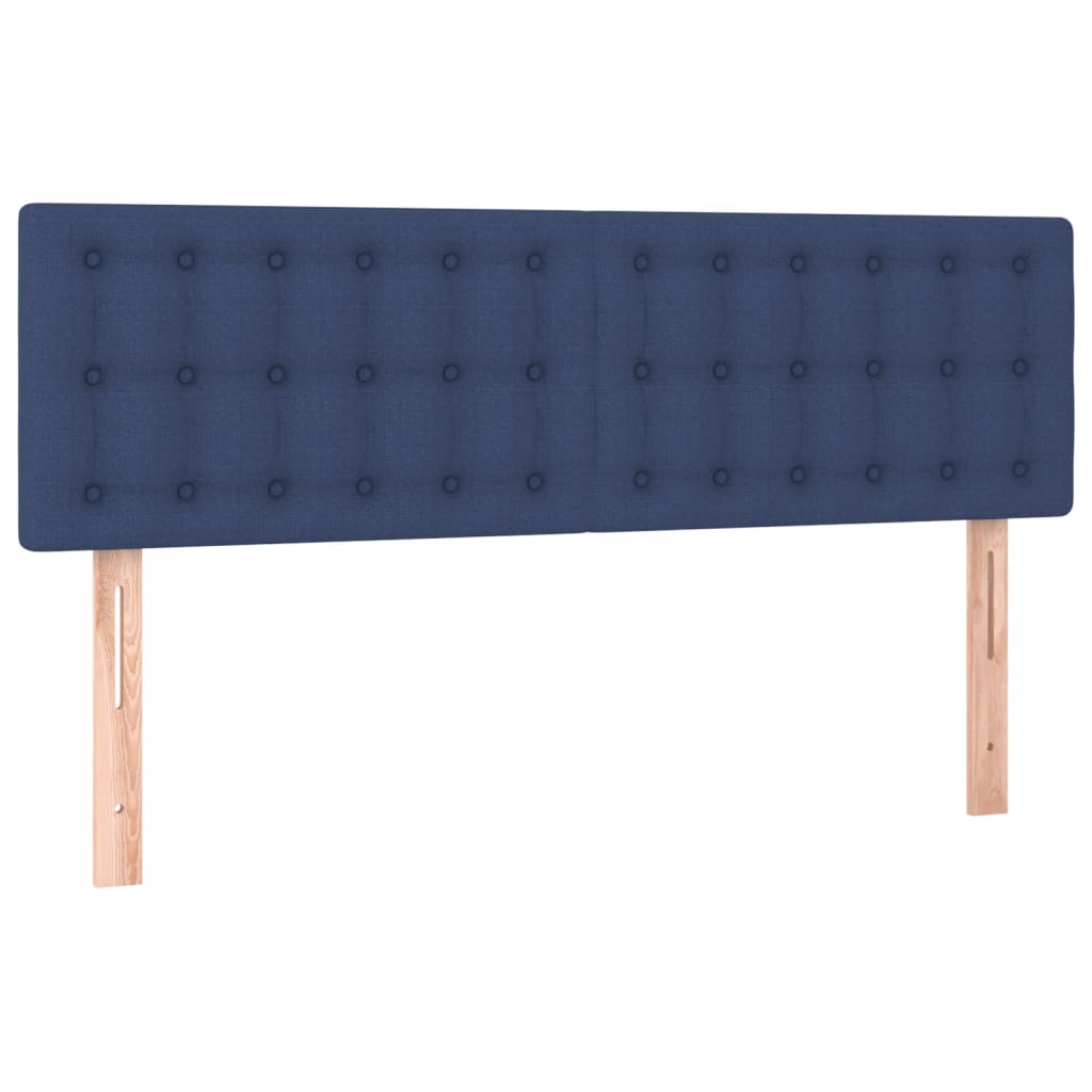 Krevet s oprugama i madracem plavi 140x200 cm od tkanine
