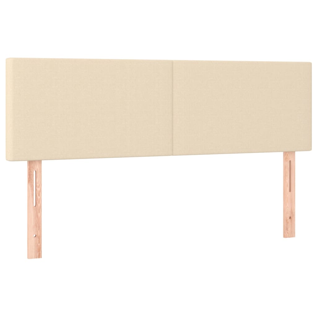 Krevet s oprugama i madracem krem 140x200 cm od tkanine