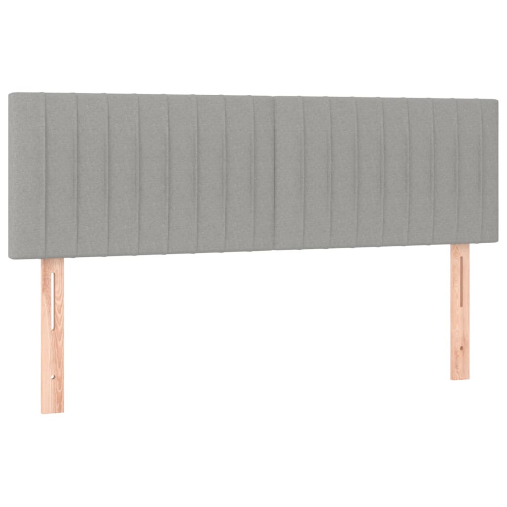 Krevet s oprugama i madracem svjetlosivi 140x190 cm od tkanine