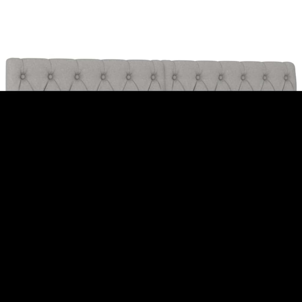 Krevet box spring s madracem svjetlosivi 140x200 cm od tkanine