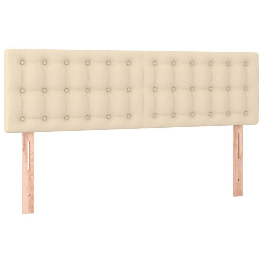 Krevet s oprugama i madracem krem 140x200 cm od tkanine