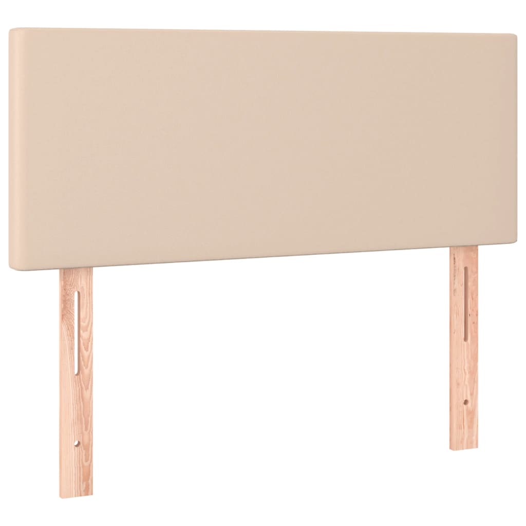 Krevet s oprugama i madrac cappuccino 80x200 cm od umjetne kože